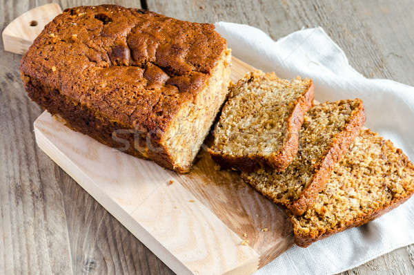 Loaf of banana bread with apple confiture Stock photo © Alex9500