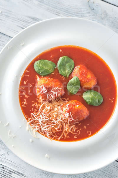 томатный суп ресторан сыра красный Сток-фото © Alex9500
