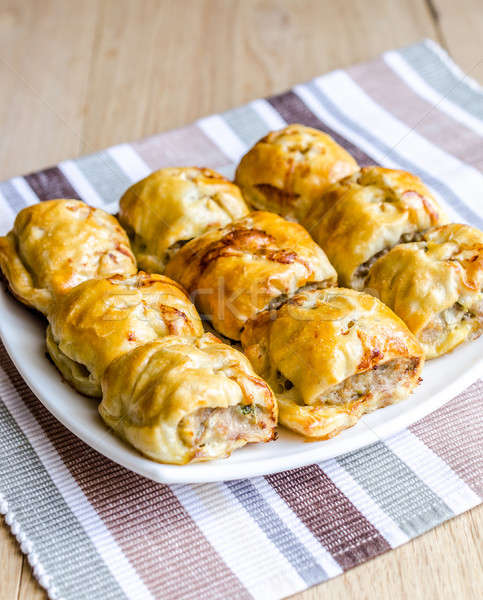 Homemade sausage rolls Stock photo © Alex9500