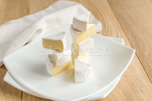 Rebanadas camembert placa alimentos desayuno estudio Foto stock © Alex9500