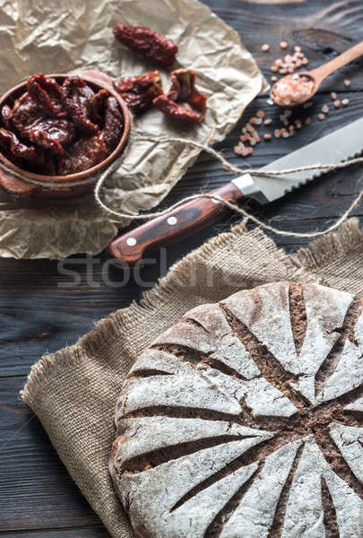 Rye bread with sun-dried tomatoes Stock photo © Alex9500