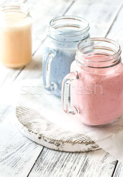 Berry smoothies on the wooden board Stock photo © Alex9500