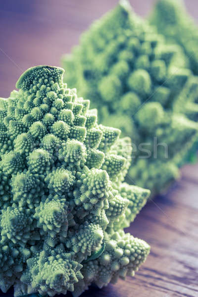 Fresh romanesco broccoli on the wooden board Stock photo © Alex9500