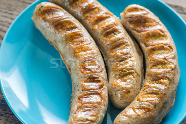 Foto d'archivio: Alla · griglia · salsicce · cena · grasso · pranzo · barbecue