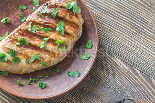 Grilled turkey breast with parsley Stock photo © Alex9500