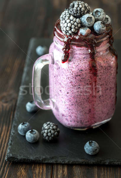 Blueberry chia seed pudding Stock photo © Alex9500