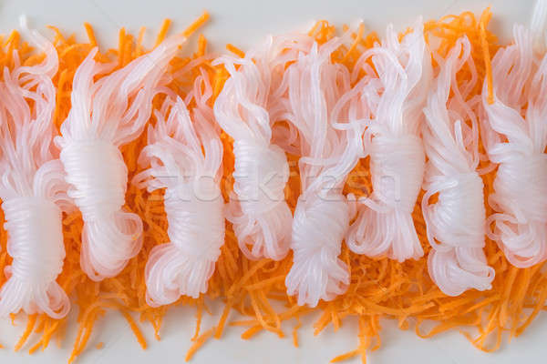 Konnyaku noodles with grated carrot Stock photo © Alex9500