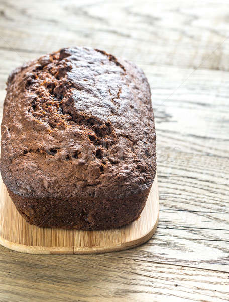 Loaf of banana-chocolate bread with chocolate cream Stock photo © Alex9500