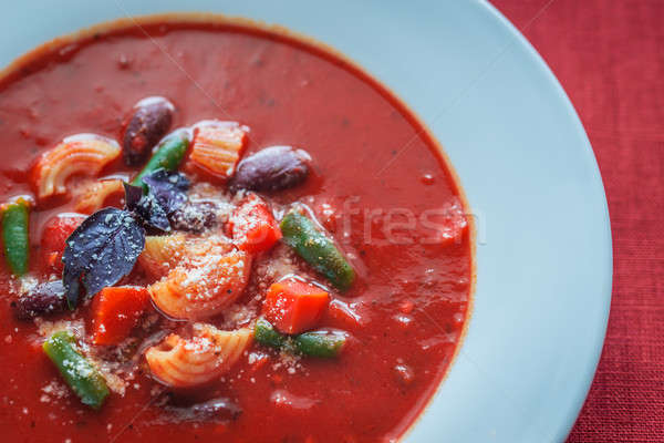 Portion of minestrone soup Stock photo © Alex9500