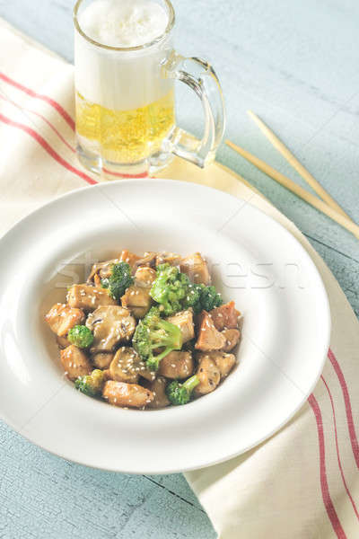 Chicken and Broccoli Stir Fry Stock photo © Alex9500