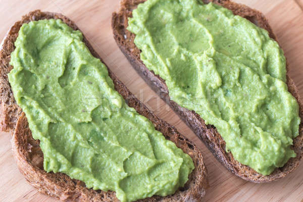 Szendvicsek avokádó zöld tábla ebéd pirítós Stock fotó © Alex9500