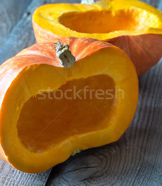 [[stock_photo]]: Citrouille · bois · fond · orange · vacances · automne