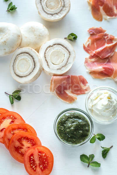 Ingredients for mushroom burger Stock photo © Alex9500