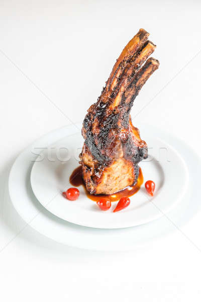 Portion of grilled pork ribs Stock photo © Alex9500
