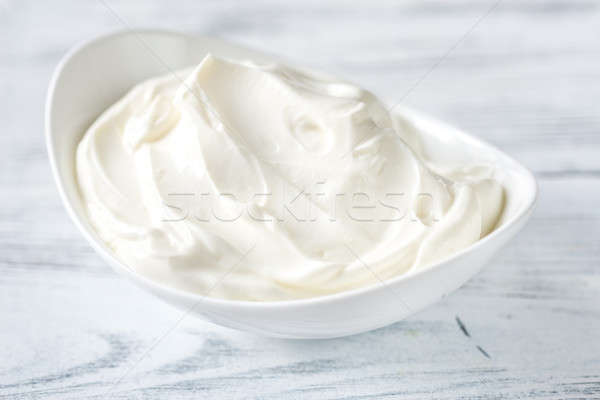 Bowl of Greek yogurt Stock photo © Alex9500