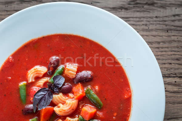 Portion of minestrone soup Stock photo © Alex9500