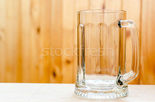 Empty bear mug on the wooden background Stock photo © Alex9500