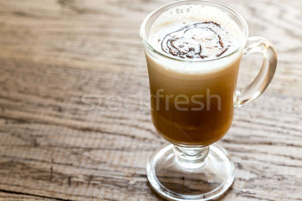 Glass mug with cappuccino Stock photo © Alex9500