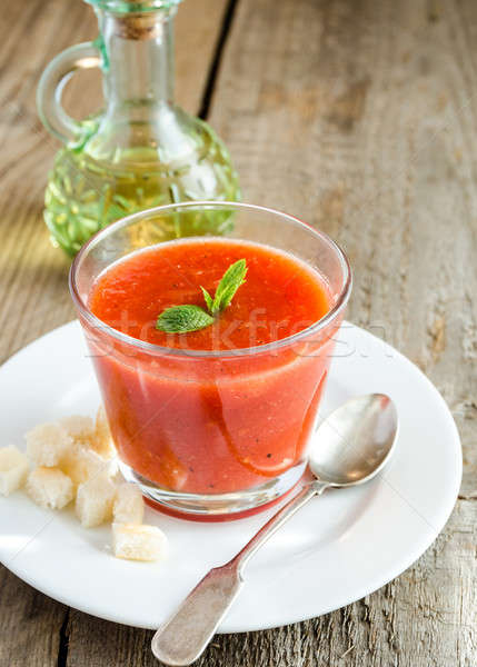 Portion of gazpacho Stock photo © Alex9500