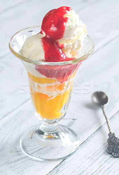 Peach Melba ice cream Stock photo © Alex9500