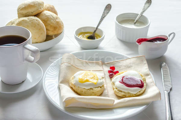 scones with lemon curd Stock photo © Alex9500