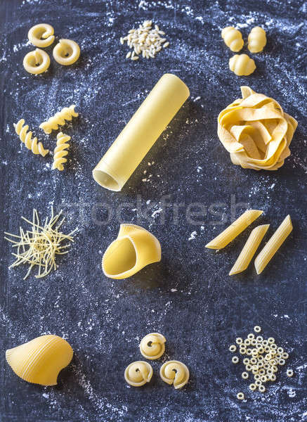 Various types of raw pasta Stock photo © Alex9500