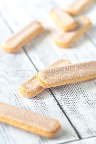 [[stock_photo]]: Biscuits · gâteau · dame · jaune · sucre · soft