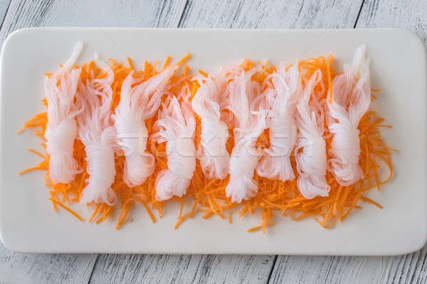 Konnyaku noodles with grated carrot Stock photo © Alex9500