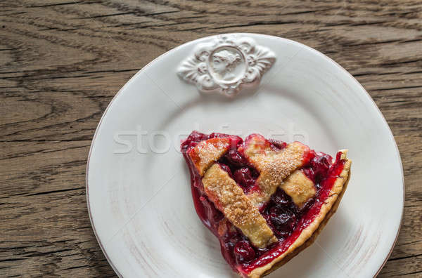 Cherry pie on the plate Stock photo © Alex9500