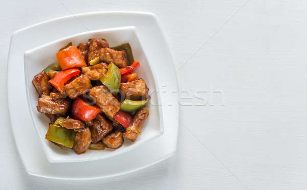 Stock photo: Sweet and sour pork