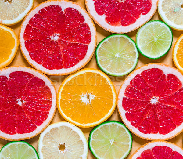 Slices of various citrus fruits Stock photo © Alex9500