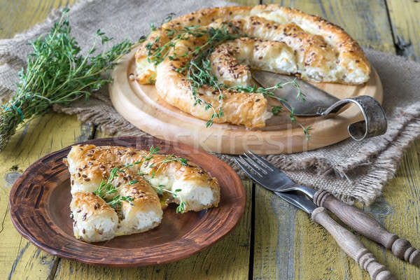 Spiral phyllo pie with feta Stock photo © Alex9500