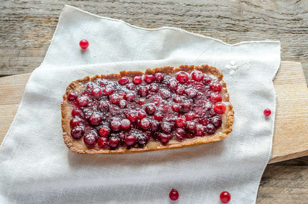 Tart with jellied fresh cranberries Stock photo © Alex9500