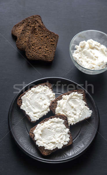 Sandwiches with cream cheese Stock photo © Alex9500