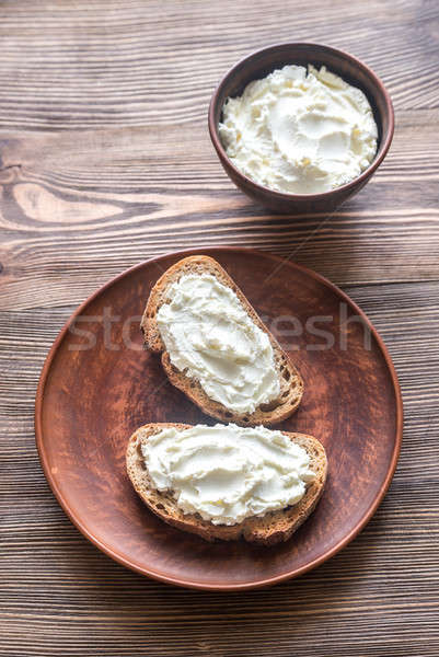 Toasts with cream cheese Stock photo © Alex9500