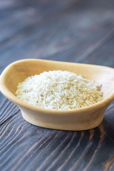 Ciotola basmati riso verde colore grano Foto d'archivio © Alex9500