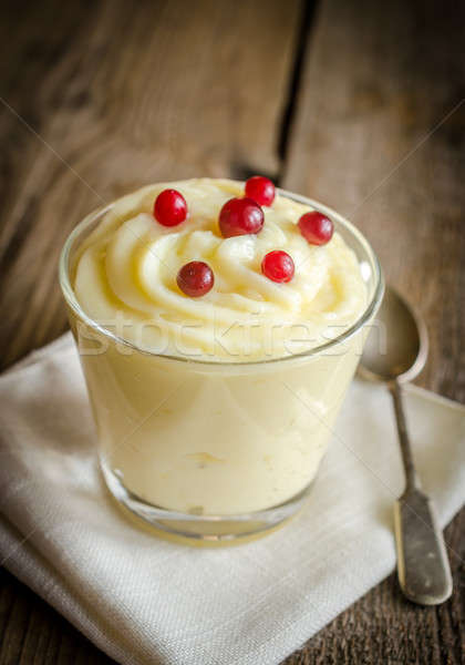 Classic custard on the wooden background Stock photo © Alex9500