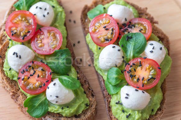 Sandwiches with avocado paste Stock photo © Alex9500