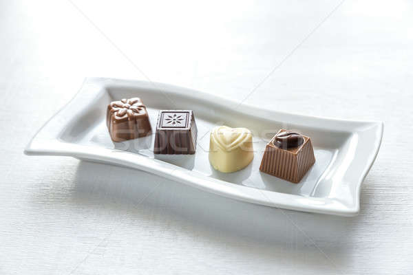 Chocolate candies of different shapes Stock photo © Alex9500