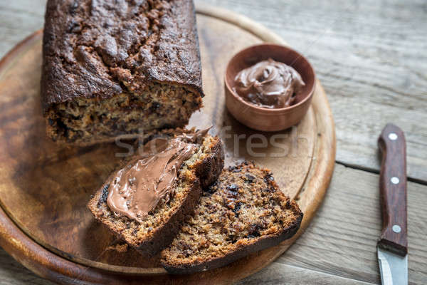 Pagnotta pane cioccolato crema colazione studio Foto d'archivio © Alex9500