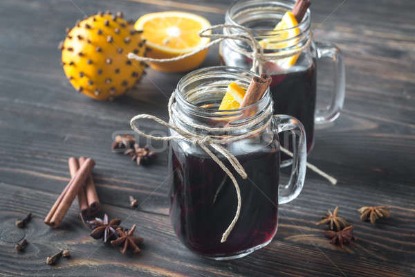 Two glasses of mulled wine Stock photo © Alex9500