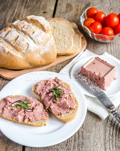 Wholewheat sandwiches with liver pate Stock photo © Alex9500