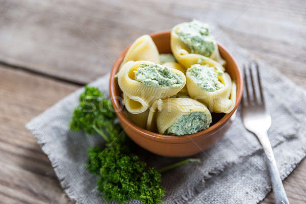 Stuffed lumaconi with cheese Stock photo © Alex9500