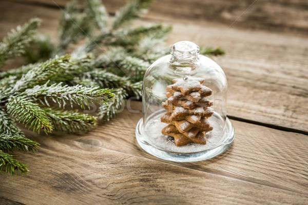 自家製 甘い クリスマスツリー ガラス ドーム 背景 ストックフォト © Alex9500