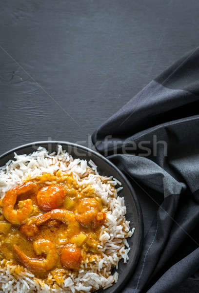 Foto stock: Tailandés · amarillo · curry · mariscos · blanco · arroz