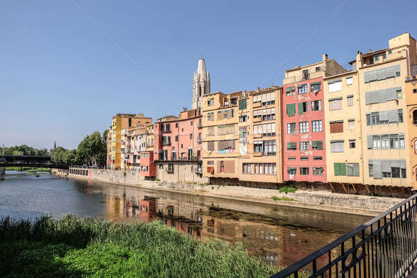 Pittoresque maisons Espagne rivière maison bâtiment [[stock_photo]] © Alex9500