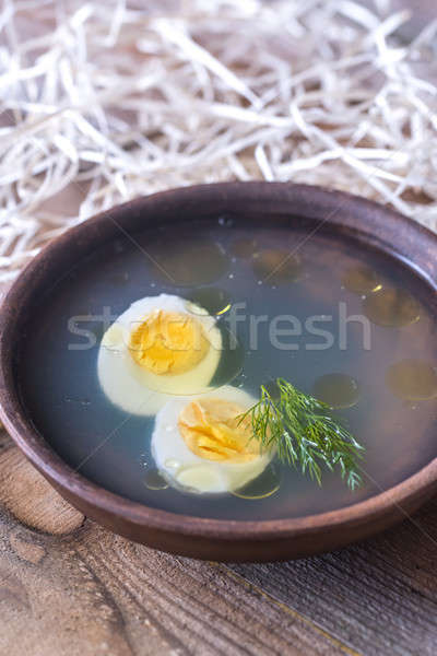 Bowl of chicken stock Stock photo © Alex9500