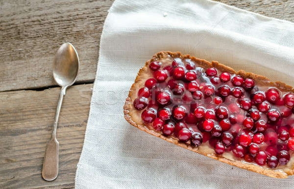 Tart with jellied fresh cranberries Stock photo © Alex9500