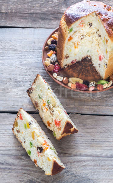 Panettone with dried fruits Stock photo © Alex9500