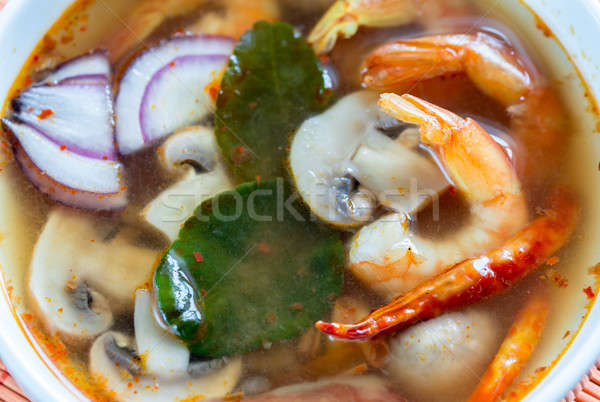 Thai miam soupe alimentaire feuille restaurant Photo stock © Alex9500